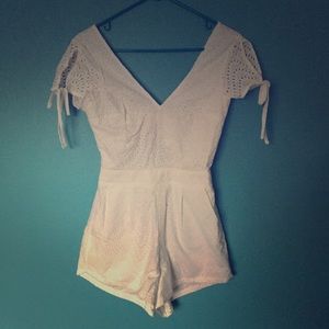 White Eyelet Romper